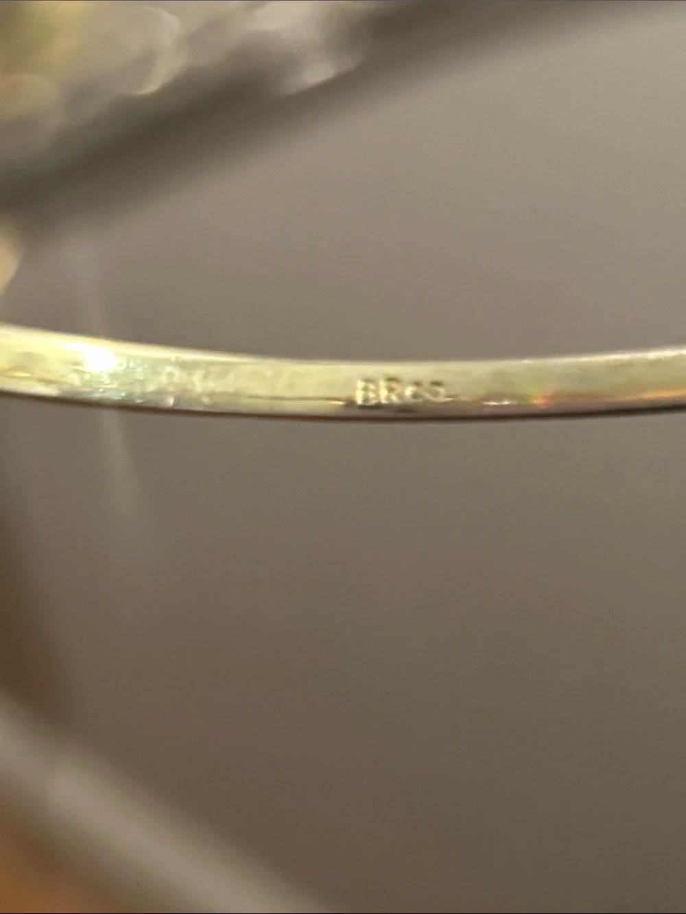 Vintage BR Co  British Sterling Silver Hinged Bracelet
